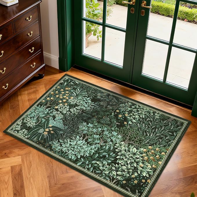 GarveeHome 2x3 Entryway Area Rug Non Slip Front Door Forest Rugs, Washable by GarveeHome