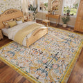 AMTOVO 5x7 Washable Area Rugs for Bedroom, Vintage Boho Floral Distressed Print by AMTOVO