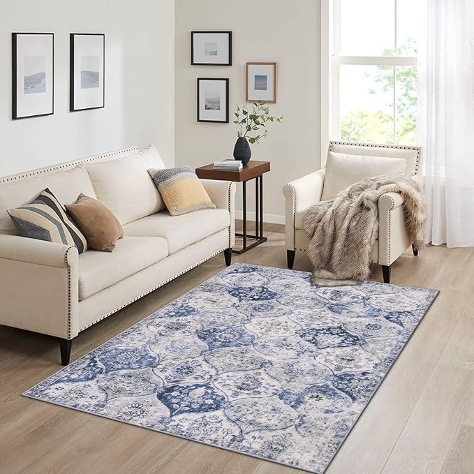 Lahome Moroccan Trellis Washable Small Area Rug, 3x5 Area Rug - Image 2