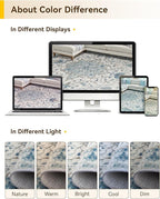 RELEANY Area Rugs Square 4ft Washable Non-Slip, Floral Vintage Distress - Image 5