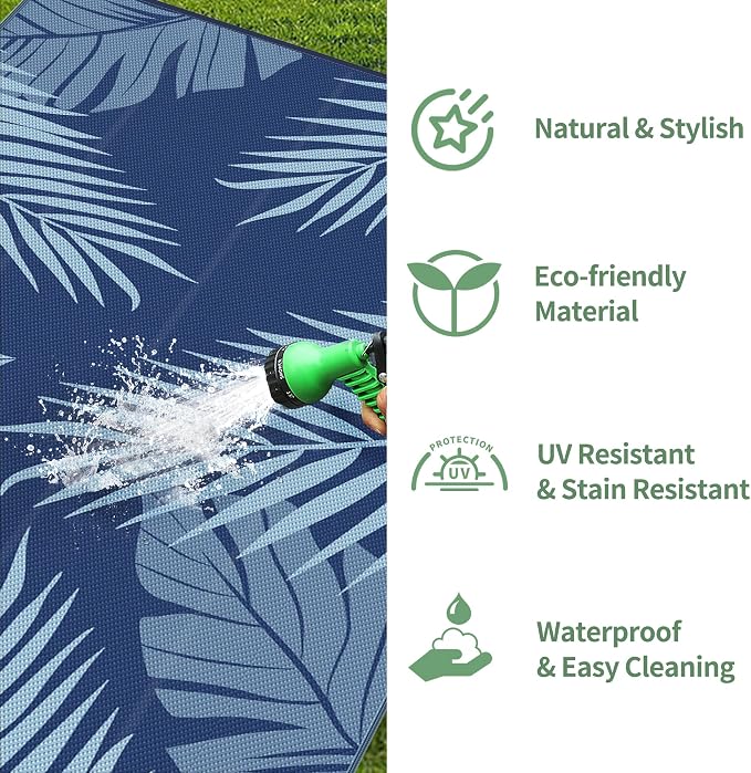 GENIMO Outdoor Rug 10' x 14' Waterproof - Image 5