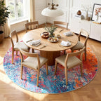 Rugflix Round Area Rugs 6Ft for Living Room, Washable Circle Rug - Image 2