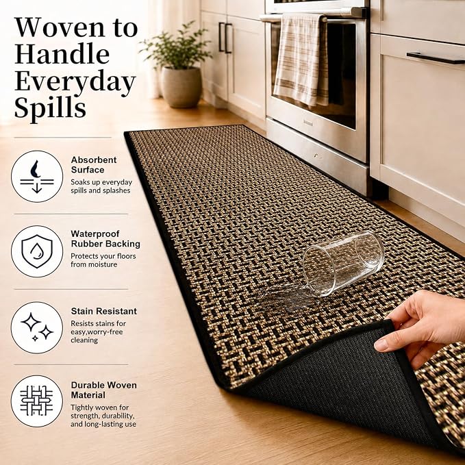 eqivei Kitchen Runner Rug, Island Walkway, Hallway or Laundry Room - Image 4
