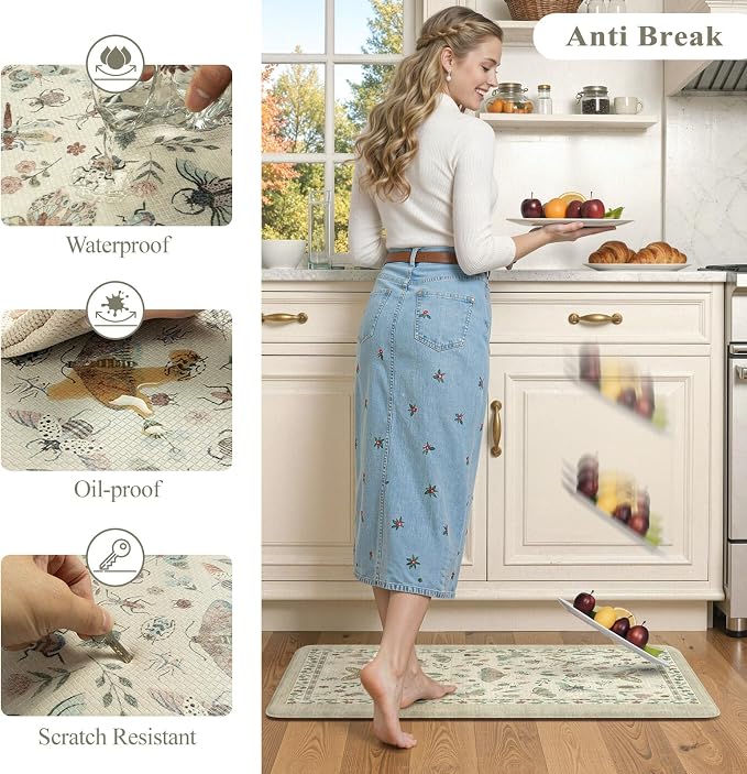 LEEVAN Anti Fatigue Mats for Kitchen Floor Non-Slip, Cushioned Kitchen Mats for - Image 6