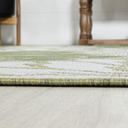 JONATHAN Y Floral Textured Weave Indoor Outdoor Area Rug 9X12 Green/Cream - Image 6
