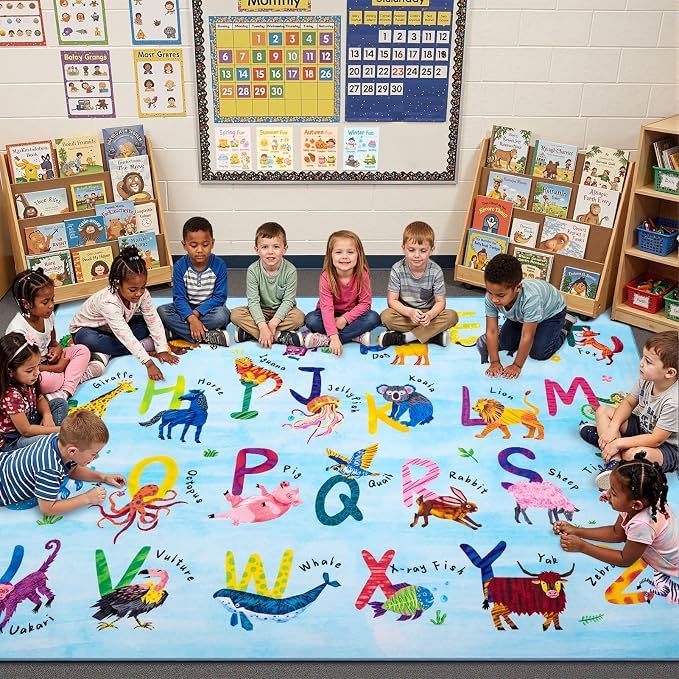 5x7 ABC Classroom Rug for Kids Playroom, Alphabet Rug by Unknown
