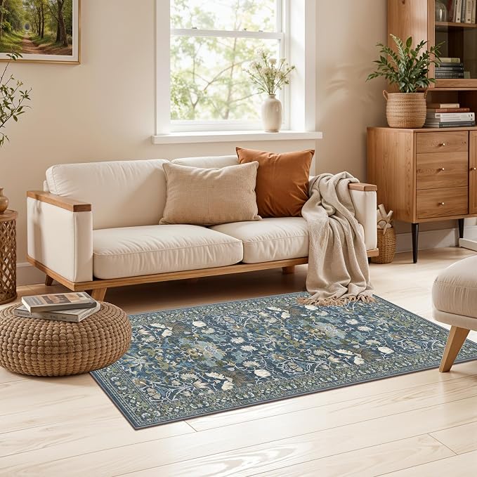 Washable 2x4 Entryway Area Rugs: Anti-Slip Thin Kitchen Carpet Indoor - Image 2