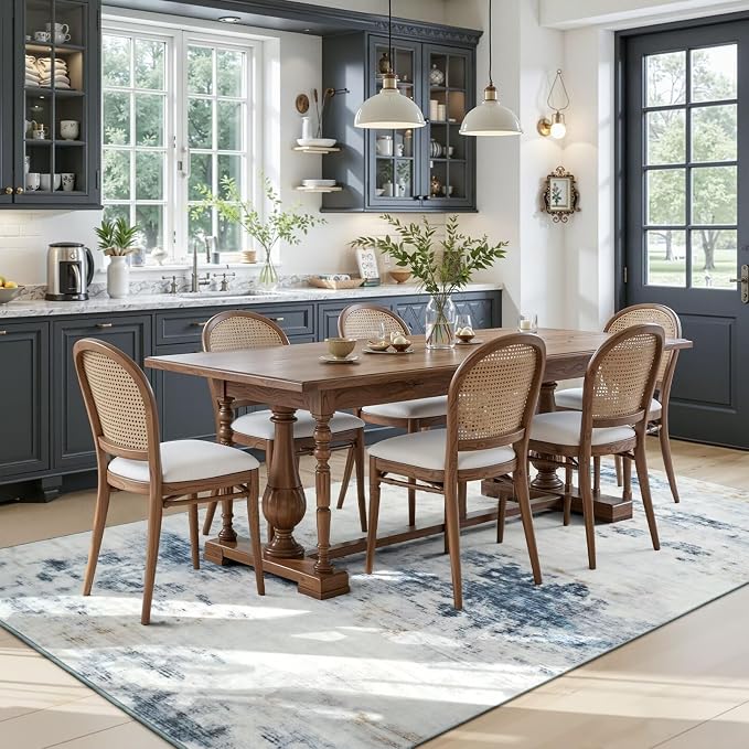 Toneed Abstract Area Rug 5x7 Modern Washable Rug Soft Non Slip Rug Low Pile - Image 3