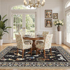 Washable Area Rug 8x10 Black, Large Soft Dog Rugs - Image 4