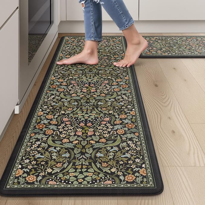 Collive Anti Fatigue Mats for Kitchen Floor, Cushioned Comfort Kitchen Rugs by Collive