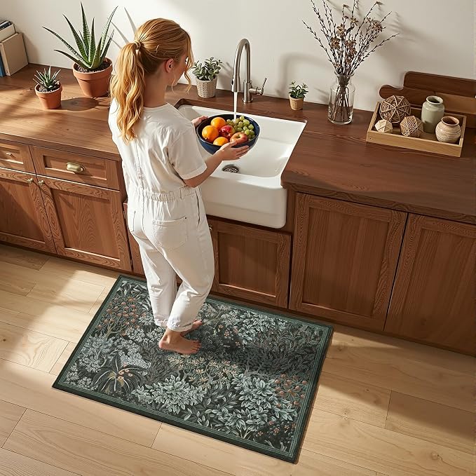 GarveeHome 2x3 Entryway Area Rug Non Slip Front Door Forest Rugs, Washable - Image 2