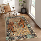 Moynesa Tiger Washable Rugs, 3x5 Entry Area Rugs, Non Slip Vintage Soft Living - Image 2