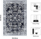 Yamaziot Washable Runner Rug 2x3 – Non Slip Small Entryway Rug Boho Floral Rug - Image 2