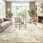 Toneed Abstract Area Rug 7x9 Modern Washable Rug Soft Non Slip Rug Low Pile - Image 3