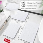 OLANLY Bathroom Rugs 30x18, Extra Soft Absorbent Chenille Bath Rugs, Rubber - Image 2