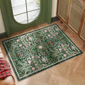 AMTOVO 2x3 Washable Entryway Area Rug Door Mat, Vintage Boho Floral Distressed by AMTOVO