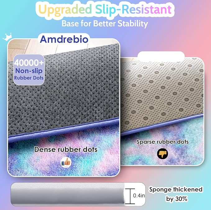 Amdrebio Purple Rainbow 2x3 Small Area Rugs - Image 5