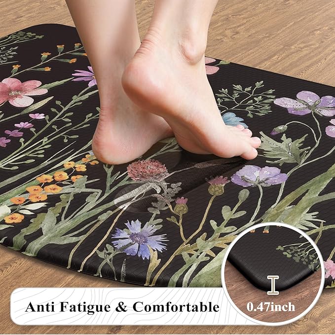 KIMODE Kitchen Mats Cushioned Anti Fatigue, Non Slip Waterproof Kitchen Floor - Image 3