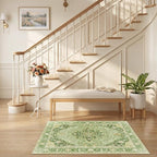 RELEANY Area Rugs Small 2'6"x4' Washable Non-Slip, Floral Vintage Distress - Image 2