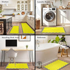 Arenarug Scalloped Yellow Gray Kitchen Mats Rugs Sets of 2 Cushioned Anti - Image 6