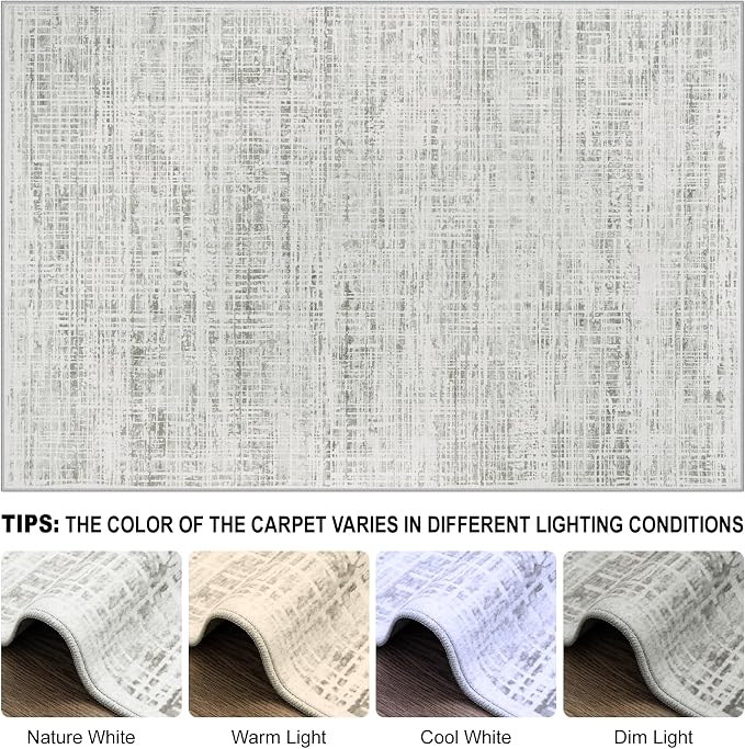 9x12 Area Rugs Washable Rug: Anti-Skid Abstract Modern Living Room Rug Soft - Image 9