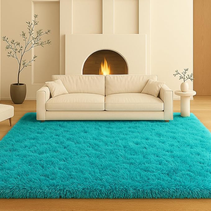 Fluffy Plush Shag Rug 5x7, Ultra Soft Rug - Image 5
