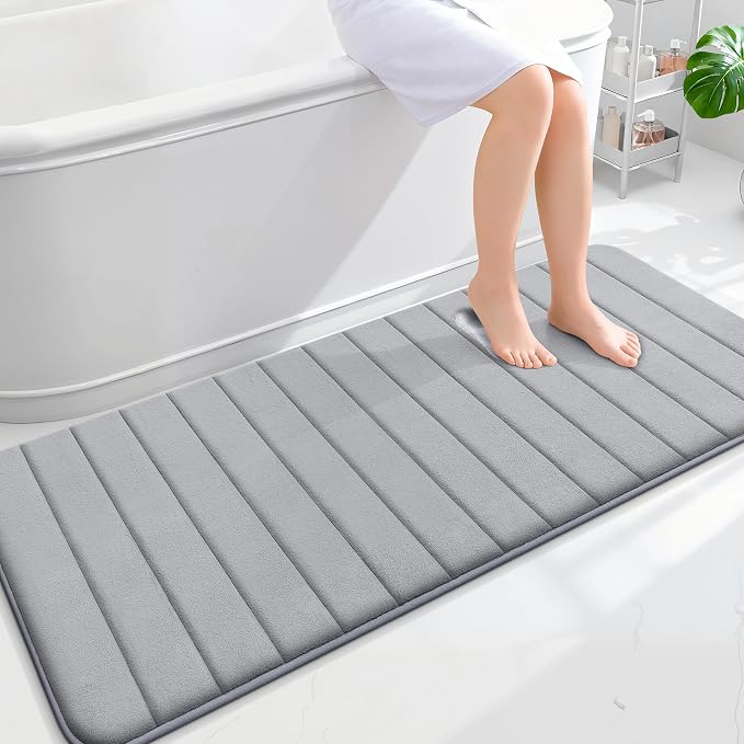 OLANLY Memory Foam Long Bathroom Rugs Runner 59x24, Super Soft Absorbent Bath by OLANLY