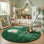 Amdrebio Dark Green Round Rug 4Ft - Image 5