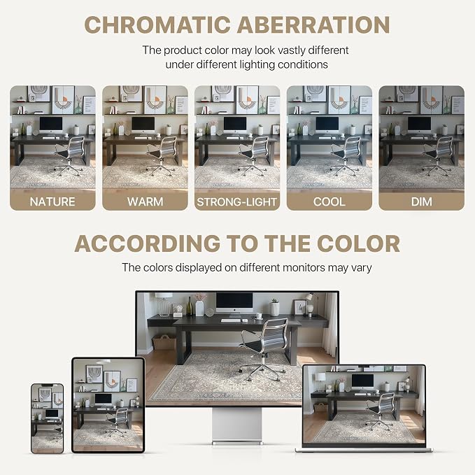 36"x60" Office Chair Mat for Hardwood Tile Floor, Under Desk Carpet Protector - Image 6