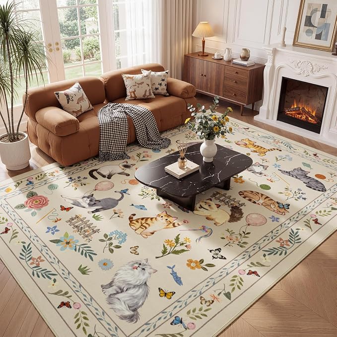 Unirea 8x10 Beige Cat Area Rugs - Image 9
