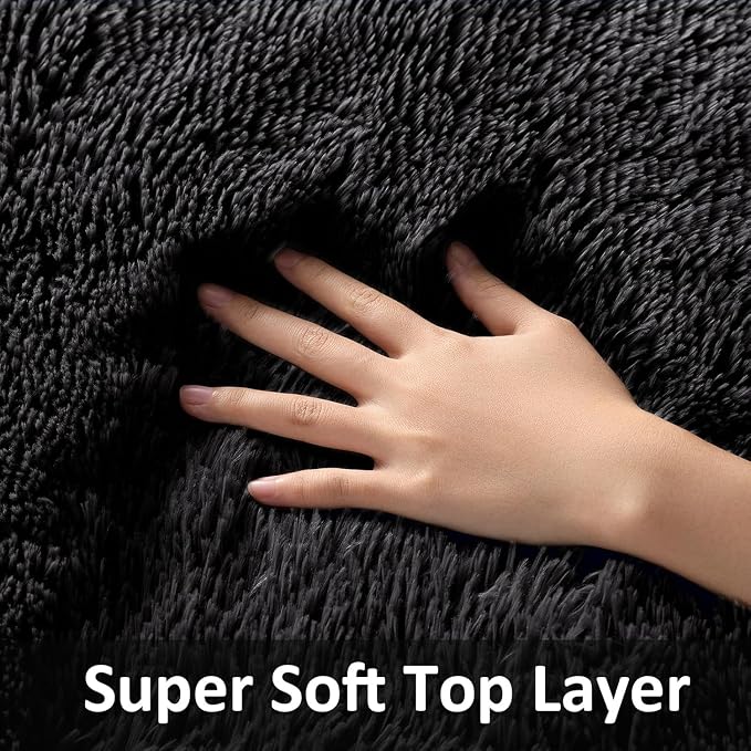 Ophanie Small Rug Washable Non Slip Throw Bedside Area Rugs, Fluffy Soft Mini - Image 3