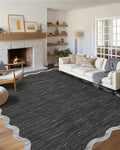 GarveeHome Scalloped Washable Area Rug 6x9 Rug by GarveeHome