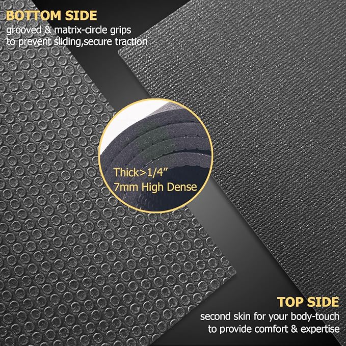GXMMAT Large Exercise Mat 6'x4'/6'x5'/6'x6', Thick Workout Mats - Image 3