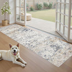 DMOYEST Washable Runner Rug for Hallway: 2x6 Neutral Modern Abstract Low Pile - Image 3
