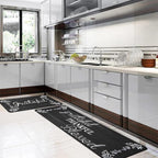 HEBE Anti Fatigue Kitchen Mat Set of 2 Non Slip Cushioned Kitchen Mats - Image 7