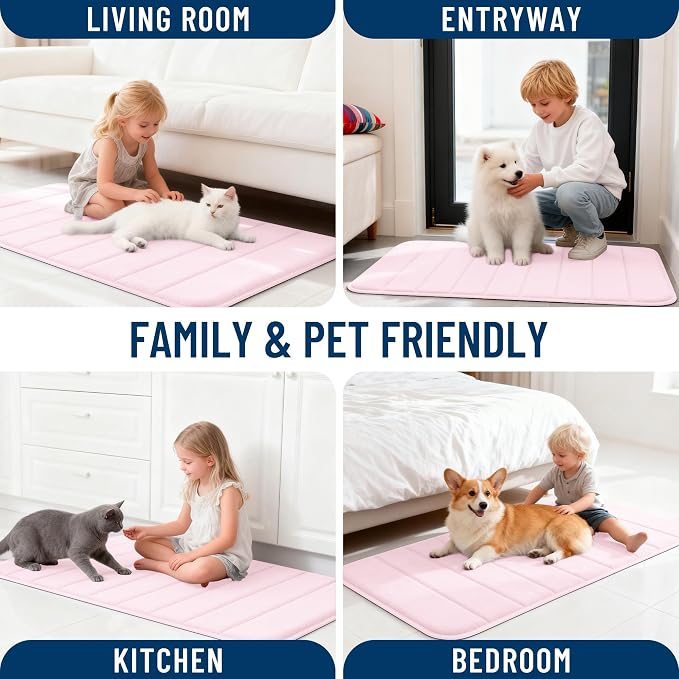OLANLY Memory Foam Long Bathroom Rugs Runner 44x20, Super Soft Absorbent Bath - Image 9