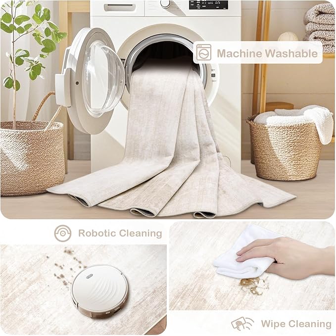 Area Rugs 6x9 Living Room: Washable Rug Modern Abstract Large Rug Soft Non Slip - Image 5