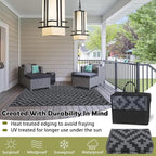 SAND MINE Waterproof Outdoor Rug, Plastic Reversible Rug, Modern Area Rug - Image 4