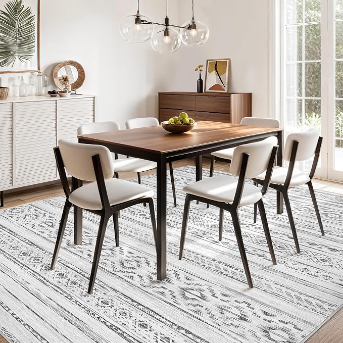 cotiled 9x12 Area Rugs Living Room Rug: Washable Boho Rugs - Image 8