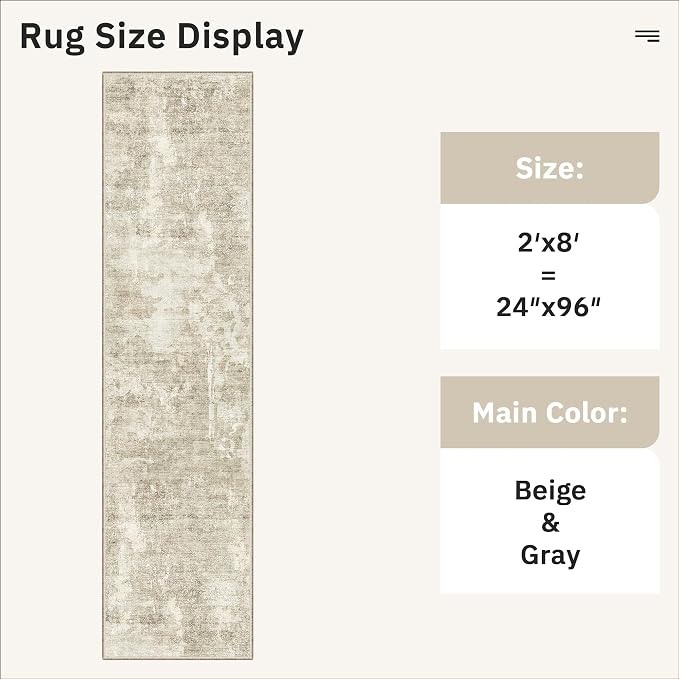 Soalmost Runner Rug 2x8 Washable Non-Slip Hallway Runner Rugs - Image 5