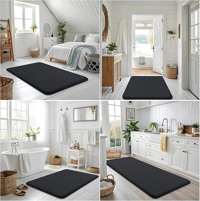 Smiry Memory Foam Bath Mat 30x20, Extra Soft and Absorbent Bathroom Mats - Image 8