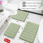 OLANLY Memory Foam Long Bathroom Rugs Runner 59x20, Super Soft Absorbent Bath - Image 2
