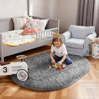 Ophanie 3x5 Oval Rug, Bedside Preppy Dorm Area Rug, College Essentials Non Slip - Image 3