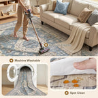 6x9 Washable Area Rug, Large Rugs - Image 3