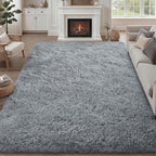 8x10 Area Rugs for Living Room Bedroom: Ultra Soft Fluffy Shag Rug Upgrade by Luxturiy