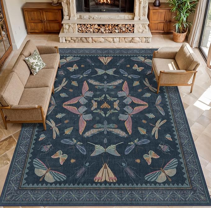 9x12 Washable Farmhouse Area Rug by HazoHaus