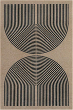 Lahome Enfys Modern Rainbow Easy Jute Office Rug, Outdoor Patio Rug 4x6 - Image 7