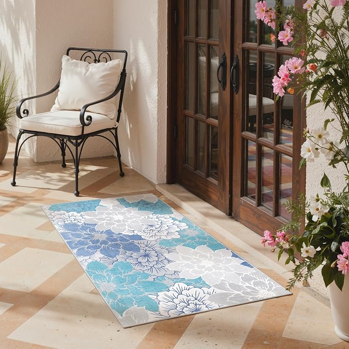 GENIMO Indoor Outdoor Area Rug for Entryway, Machine Washable, Waterproof - Image 3
