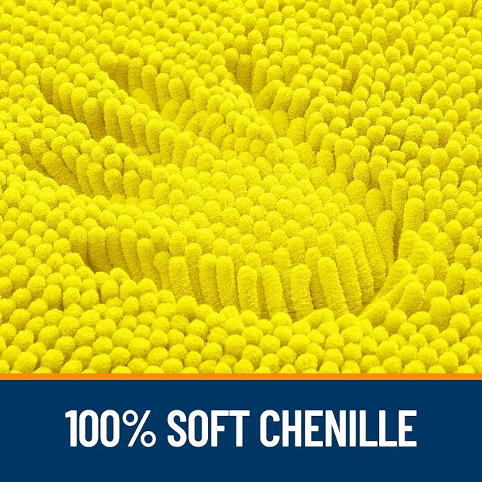OLANLY Bathroom Rugs 30x20, Extra Soft Absorbent Chenille Bath Rugs, Rubber - Image 3