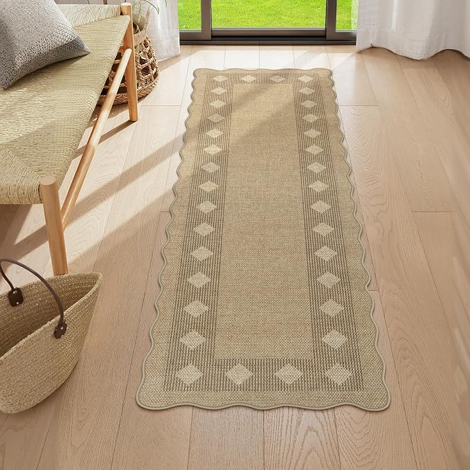 LIVEBOX Scalloped Easy Jute Diamond Rug - Image 9